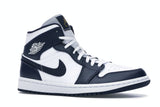 Air Jordan 1 Mid White Metallic Gold Obsidian