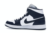 Air Jordan 1 Mid White Metallic Gold Obsidian