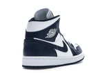 Air Jordan 1 Mid White Metallic Gold Obsidian